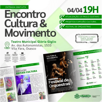  Programa Cultura e Movimento estreia no Teatro Glória Giglio